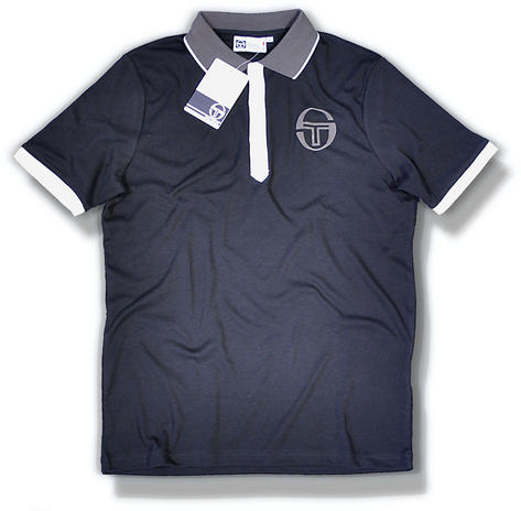 New Sergio Tacchini Italian Sports Polo Shirt Black Preview